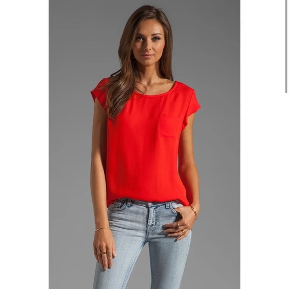 Joie sleeveless silk red blouse top size XS - Picture 1 of 9